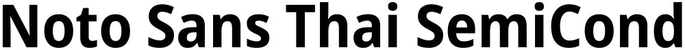 Noto Sans Thai SemiCondensed