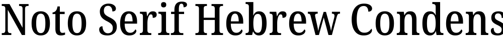 Noto Serif Hebrew Condensed Medium