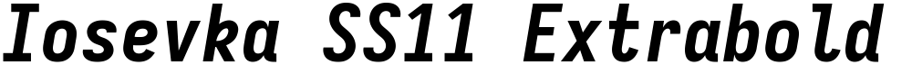 Iosevka SS11 Extrabold