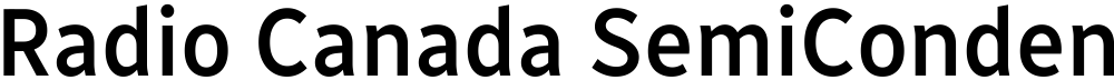 Radio Canada SemiCondensed Medium