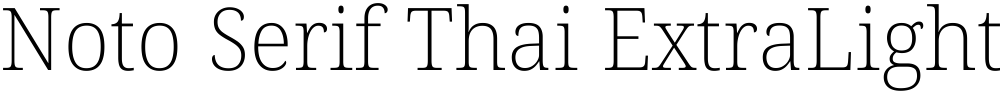 Noto Serif Thai ExtraLight