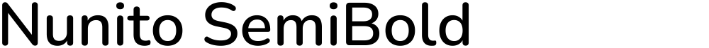 Nunito SemiBold