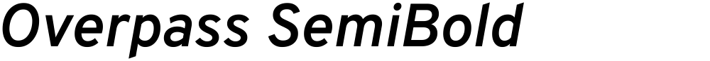 Overpass SemiBold
