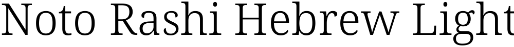 Noto Rashi Hebrew Light