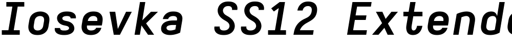 Iosevka SS12 Extended Oblique