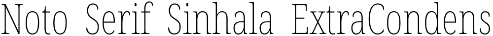Noto Serif Sinhala ExtraCondensed Thin