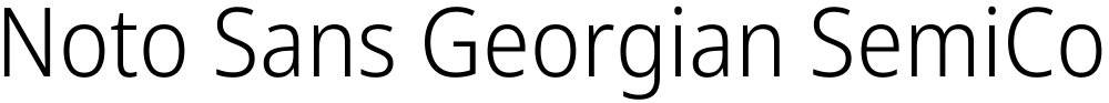 Noto Sans Georgian SemiCondensed Light
