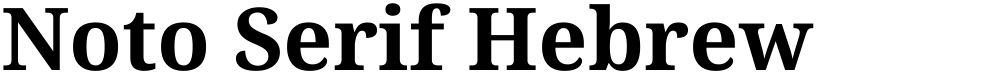 Noto Serif Hebrew