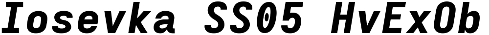 Iosevka SS05 HvExObl
