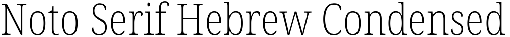Noto Serif Hebrew Condensed ExtraLight