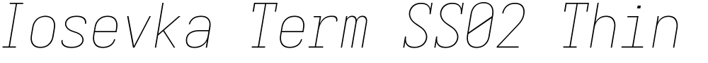 Iosevka Term SS02 Thin Oblique