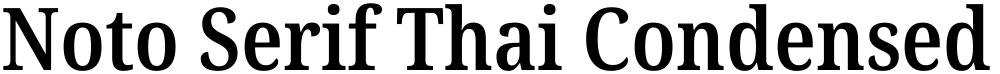 Noto Serif Thai Condensed SemiBold