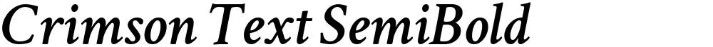 Crimson Text SemiBold