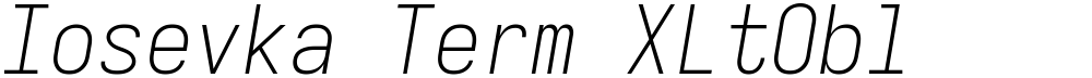 Iosevka Term XLtObl