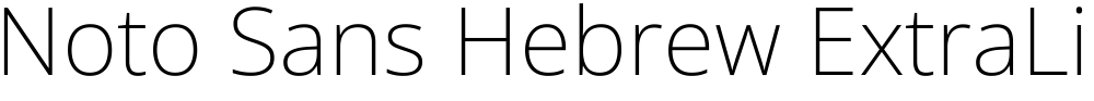 Noto Sans Hebrew ExtraLight