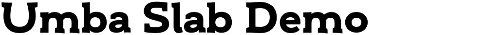 Umba Slab Demo