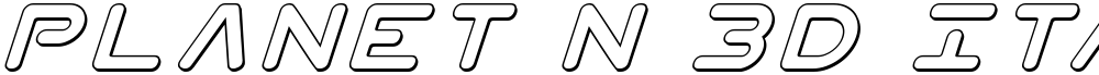 Planet N 3D Italic