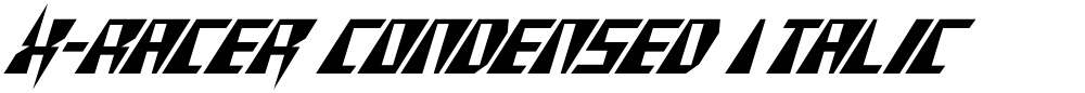 X-Racer Condensed Italic