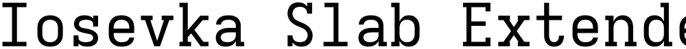 Iosevka Slab Extended