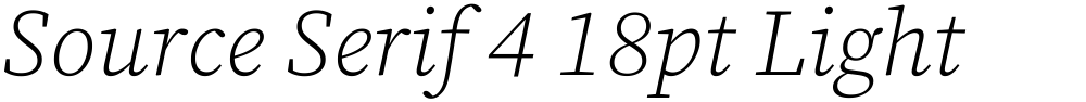 Source Serif 4 18pt Light