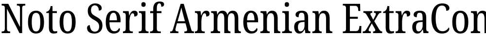 Noto Serif Armenian ExtraCondensed