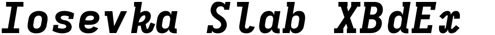 Iosevka Slab XBdEx