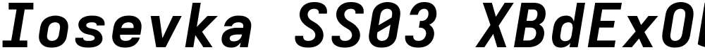 Iosevka SS03 XBdExObl