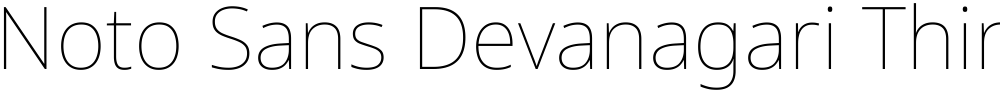 Noto Sans Devanagari Thin