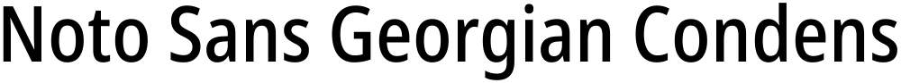 Noto Sans Georgian Condensed Medium