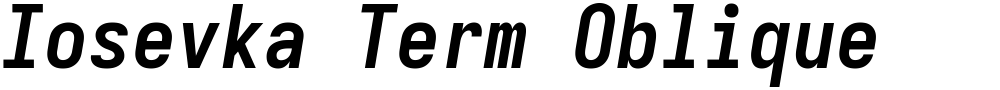 Iosevka Term Oblique