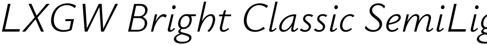 LXGW Bright Classic SemiLight
