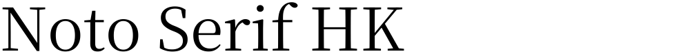 Noto Serif HK