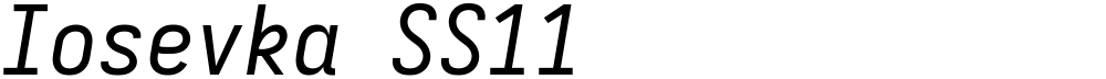 Iosevka SS11