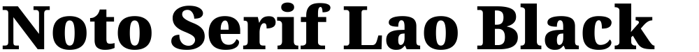 Noto Serif Lao Black