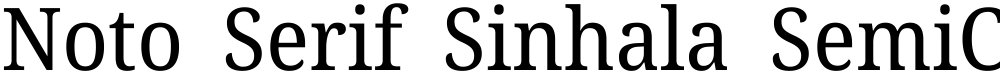 Noto Serif Sinhala SemiCondensed