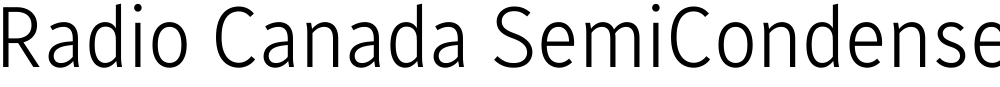Radio Canada SemiCondensed Light