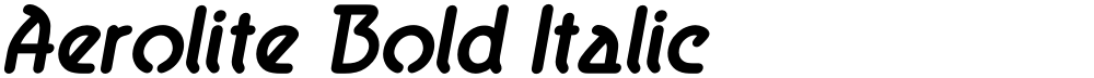 Aerolite Bold Italic