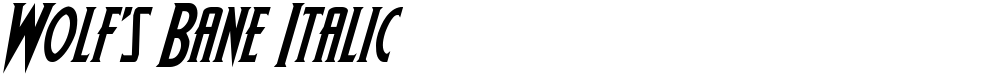 Wolf's Bane Italic
