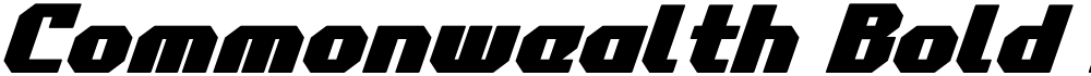 Commonwealth Bold Italic