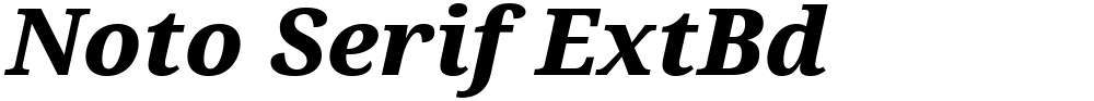 Noto Serif ExtBd