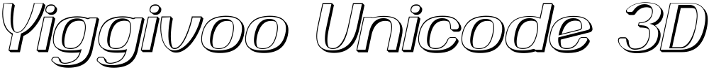 Yiggivoo Unicode 3D