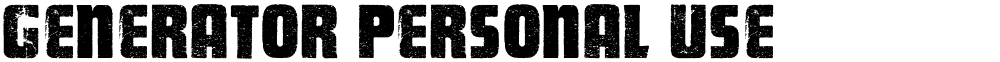 GENERATOR PERSONAL USE