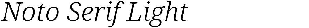 Noto Serif Light