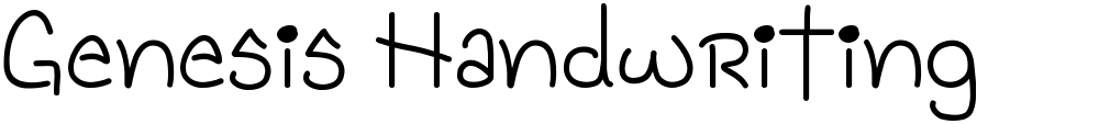 Genesis Handwriting