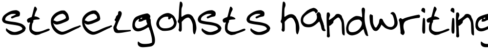 steelgohsts handwriting