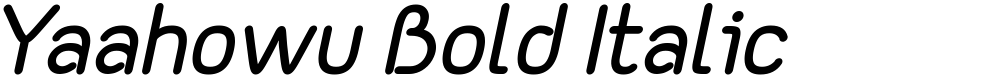 Yaahowu Bold Italic