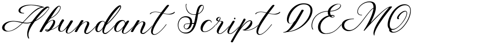 Abundant Script DEMO