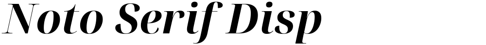 Noto Serif Disp
