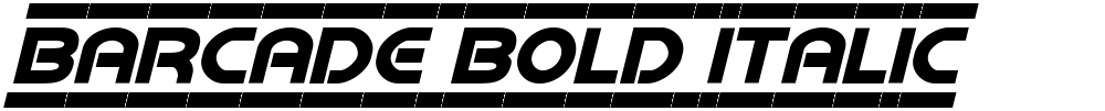 Barcade Bold Italic
