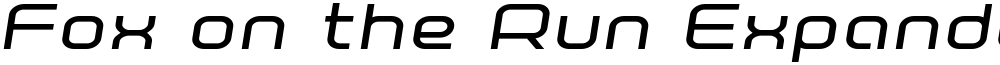 Fox on the Run Expanded Semi-Italic
